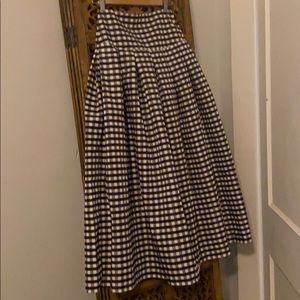 Beautiful black gray white checkered skirt